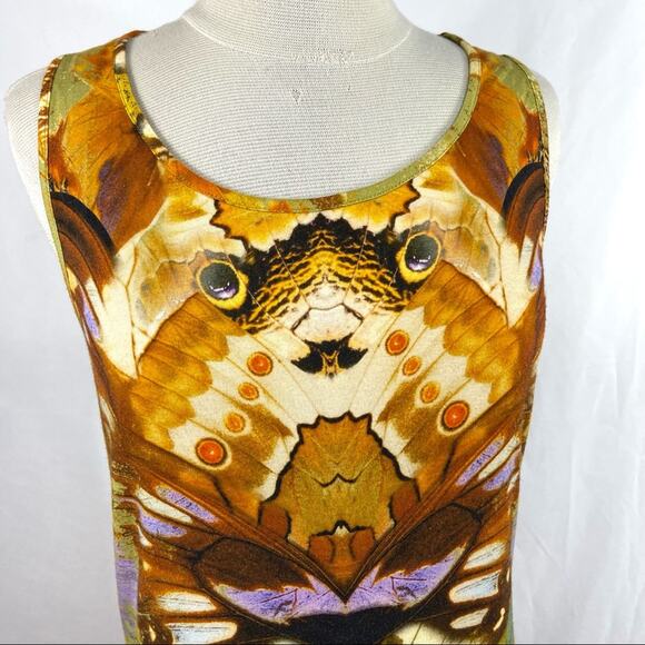 ALEXANDER McQUEEN Spring 2010 Plato's Atlantis Moth Camouflage Tank Dress Sz 44 - Picture 9 of 16